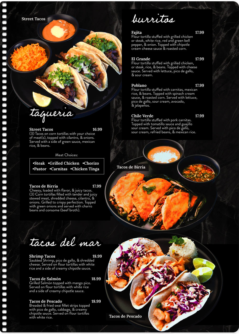 Menu-Luna | Modern Mexican